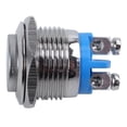 thumbnail image 4 of 5piezas 16mm Alto Redondo Interruptor de Boton Pulsador de Metal Momentaneo Redondo Alto, 4 of 5