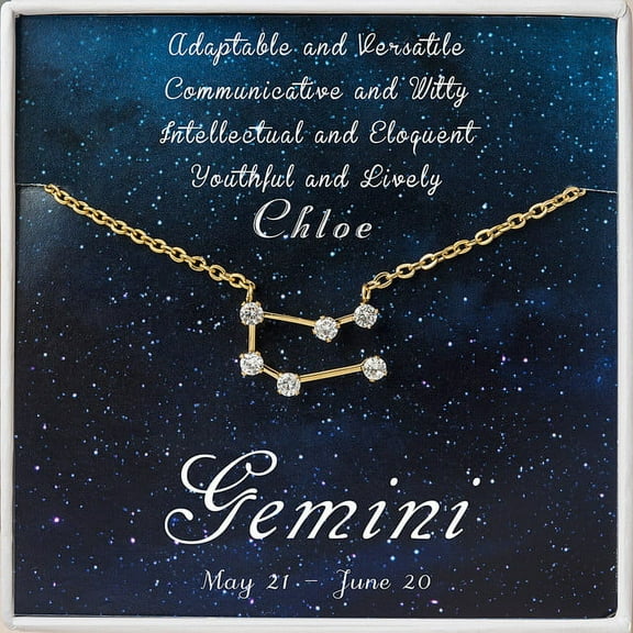 Personalized Zodiac Necklace - Cancer Zodiac - Leo Necklace - Scorpio Necklace - Aries Necklace - Taurus Necklace - Gemini Necklace -Zodiac Necklace Gold