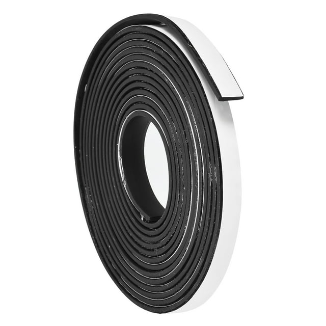 Adhesivo Goma Tiras, 0.4"W x 5/64"T x 10'L Sólido Neopreno Goma Hoja Rollos con Adhesivo Respaldo para Bricolaje Juntas Sellos Almohadillas Artesanías