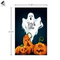 thumbnail image 2 of PULLIMORE 2 Pcs Happy Halloween Garden Flag Double Sided Ghost Pumpkin Trick or Treat Yard Outdoor Decor 11.8 x 17.7 Inches, 2 of 8
