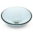 thumbnail image 4 of Aquaterior Évier de Salle de Bain en Verre Trempé 16 Pouces Bassin Rond Bol Transparent, 4 of 10