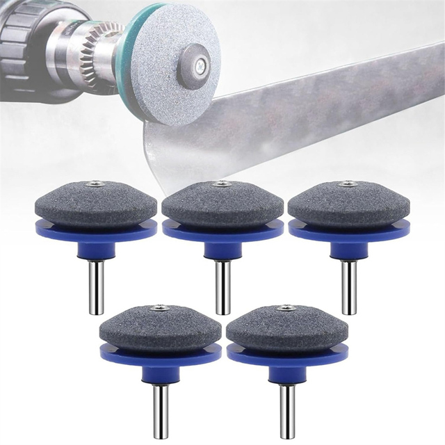 5PCS Lawnmower Dull Blade Sharpener, Lawn Mower Blade Sharpener Tool, Universal Blade Sharpeners for Lawn Mowers,Blue