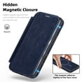 thumbnail image 2 of Allytechgroup iPhone 16 Plus Wallet Case Compatible with MagSafe, PU Leather Folio Card Holder RFID Blocking Shockproof Flip Cover Hidden Closure Phone Case for Apple iPhone 16 Plus, Blue, 2 of 6