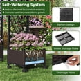 thumbnail image 4 of 5.5 FT Raised Garden Bed with Trellis Self-Watering Planter Boxes with Lockable Wheels, 2 Configurations Vertical Garden Planter for Patio Balcony, 4 of 10
