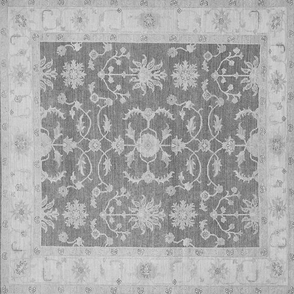 Ahgly Company Indoor Square Oriental Gray Traditional Area Rugs, 4' Square