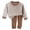 Brown, variant on Faraee Toddler Baby 2 Piece Outfit Set Plaid Long Sleeve Crew Neck Top Solid Color Long Pants Soft Knit Loungewear for Boys Girls 6‑12 Months to 6‑7 Years
