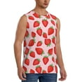 thumbnail image 2 of Pofeuu Strawberries Print Men's Muscle T-Shirt, Sleeveless, Muscle Tank, Classic Muscle Tee Top For Men Casual Sleeveless Muscle T-Shirt Trendy Clothes-Small, 2 of 7
