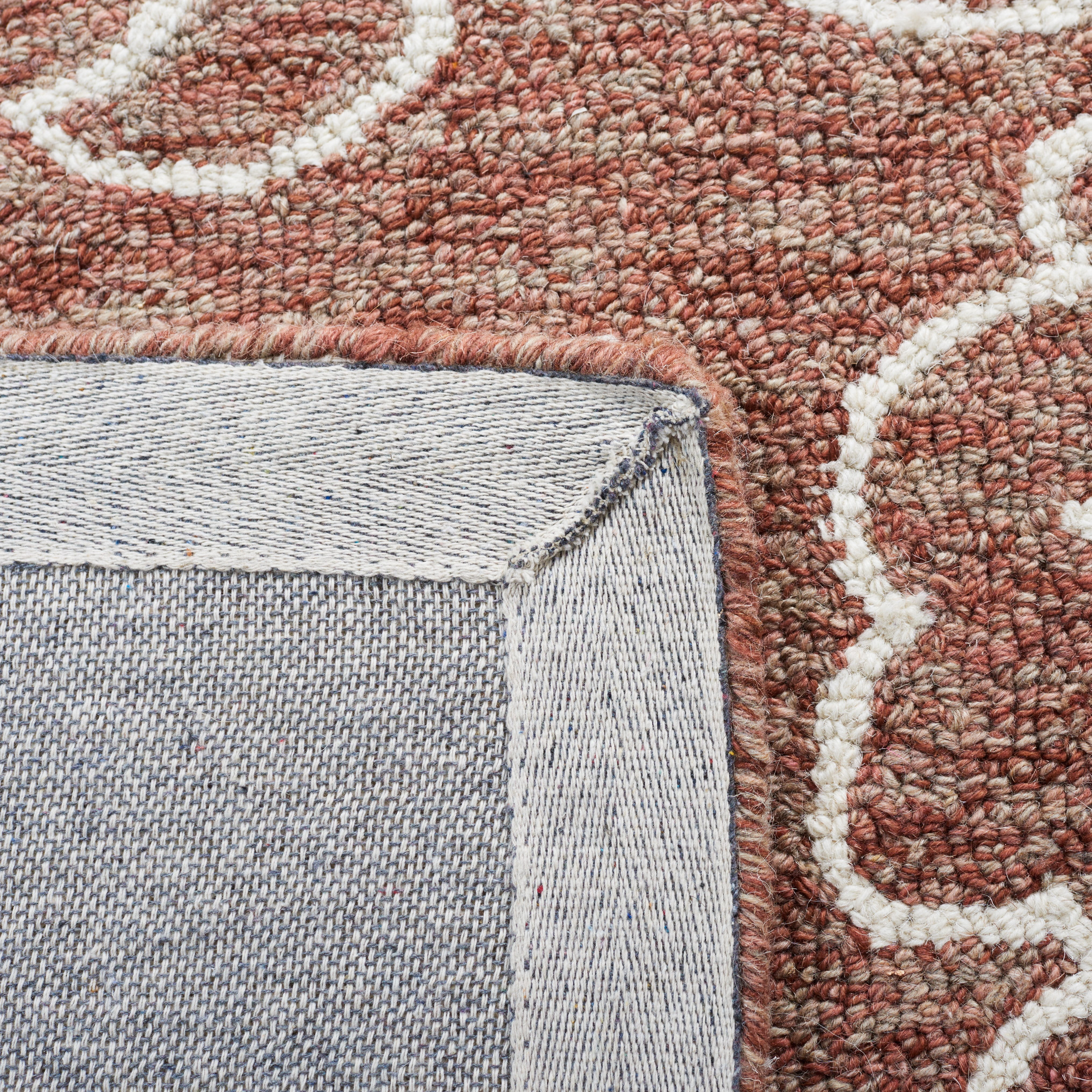 SAFAVIEH Jardin Clara Floral Wool Area Rug, Brown/Ivory, 8' x 10'