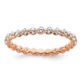 thumbnail image 3 of Auriga Fine Jewelry 14K Rose Gold Lab Grown Diamond VS/SI DEF Eternity Band for Women Size 7, 3 of 6