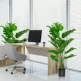 thumbnail image 4 of Topbuy 60” Monstera Deliciosa Artificial Tree in Cement Pot (2 Count), 4 of 8