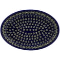 thumbnail image 2 of Polish Pottery 10¾-inch Oval Baker (Stargazer Fields Theme) Hand Painted in Boleslawiec, Poland + Certificate of Authenticity, 2 of 6