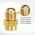 thumbnail image 4 of Adaptador de unión de gas de latón Uxcell de 2 piezas, 3/8" OD x 1/4" NPT hembra, acopladores de latón para tuberías, 4 of 6