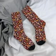 thumbnail image 5 of Fotbe 70s Groovy Hippie Retro Pattern Long Socks for Men & Women – Breathable & Stretchy Compression Socks, Ideal for Running, Travel, and Everyday Wear Size 5-11, 5 of 6