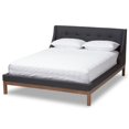 thumbnail image 1 of Bowery Hill Upholstered Queen Platform Bed in Dark Grey, 1 of 7