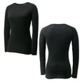 thumbnail image 6 of YUSHOW Womens Compression Shirts Long Sleeve Workout Top Sports Baselayer 3 Pack,Black,M, 6 of 8