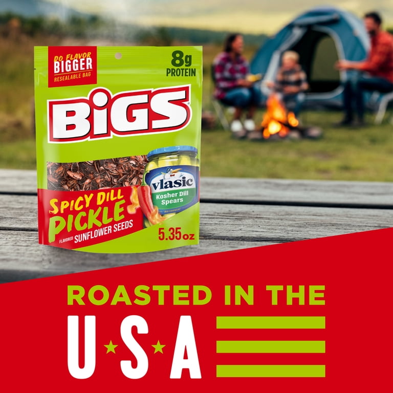BIGS, Sunflower Seeds, 5.35 oz Bag, Spicy Dill Pickle Flavor