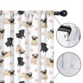 thumbnail image 4 of Pug and Dog Paw Print White Pattern Insulated Teens Curtains Set Of 2, Bedroom Essentials, Toddler Room Decor 42x84in(106x213cm), 4 of 5