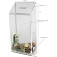 thumbnail image 4 of Rectangular Acrylic Donation Suggestion collection Box Pre Drilled Holes For Wall mounted Or Retail Countertop Tip Box with slant top 9.75 x 5 inches, Lock With set of keys Neon Green, 4 of 4