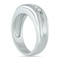 thumbnail image 2 of SZUL 1/4 Carat TW Men's Diamond Channel Ring in 10K White Gold (J-K-L Color, I2-I3 Clarity), 2 of 5