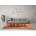 thumbnail image 3 of Ahgly Company Indoor Round Oriental Orange Industrial Area Rugs, 3' Round, 3 of 4