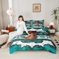 thumbnail image 4 of Castle Fairy Boho Hippie Aztec Full Size Comforter Sets for Adults,Cow Print Bedding Sets, 4 of 7