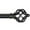 Black, variant on KAMANINA 3/4" Adjustable Single Curtain Rod with Twist Cage Finial, 28 - 48", Black