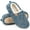 Blue, variant on Women's Soft Curly Comfy Full Slippers Memory Foam Lightweight House Shoes Cozy Warm Loafer with Polar Fleece Lining