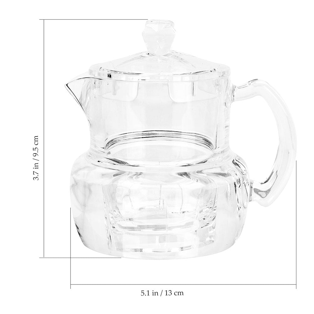 Masteelf 2pcs Honey Dispensers Acrylic Honey Pot Maple Syrup Bottles Clear Bee Honey Jar with Lid for Home Kitchen Commercial Use