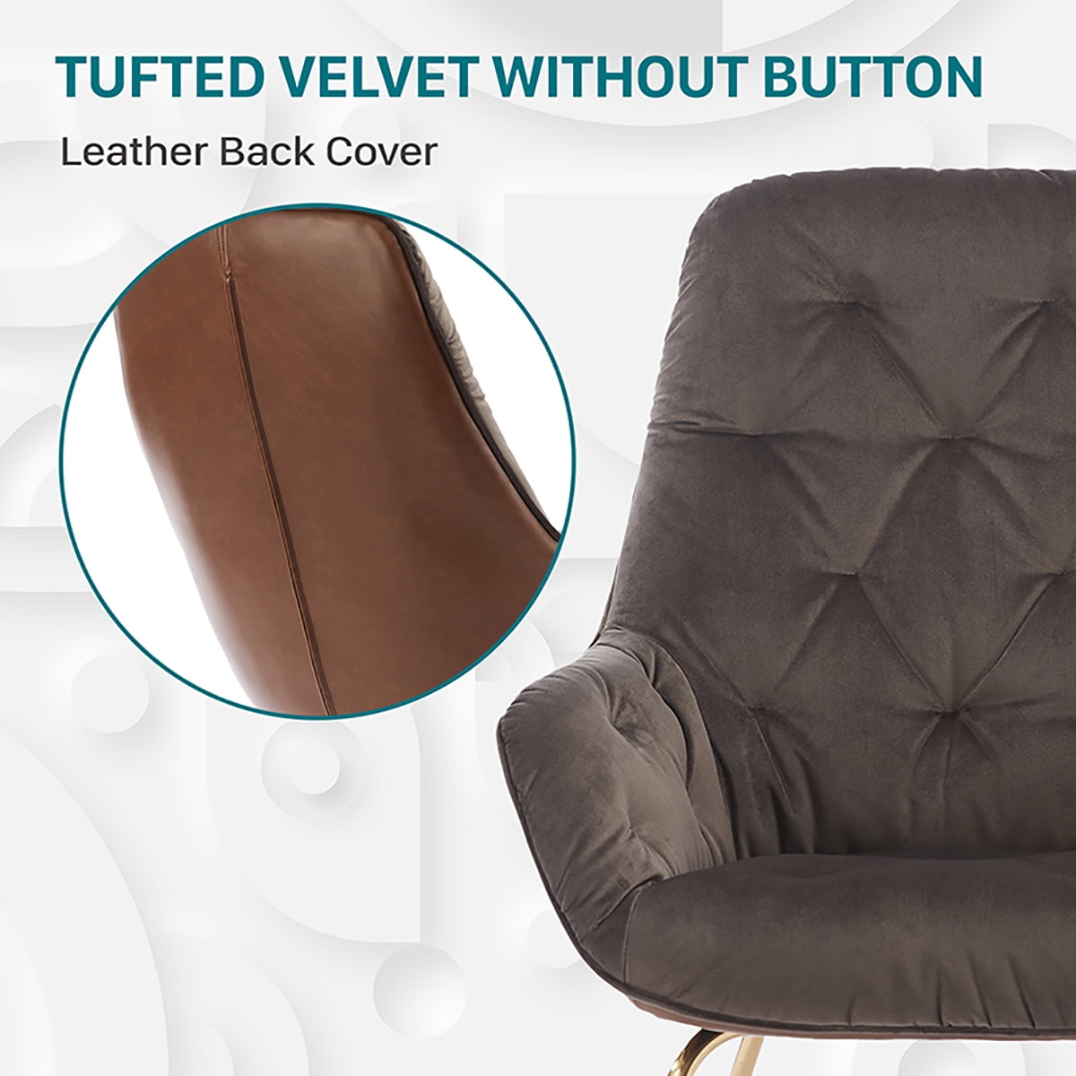 Furniture of America Neds Tufted Indoor Armchairs & Accent Chairs, Brown and Gold
