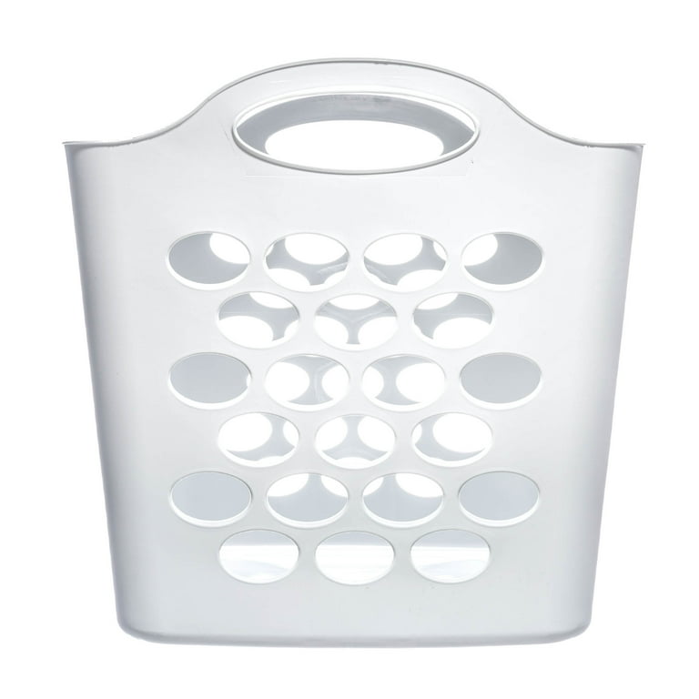 Mainstays Flexible Square Laundry Hamper, White, 4-Pack photo 7