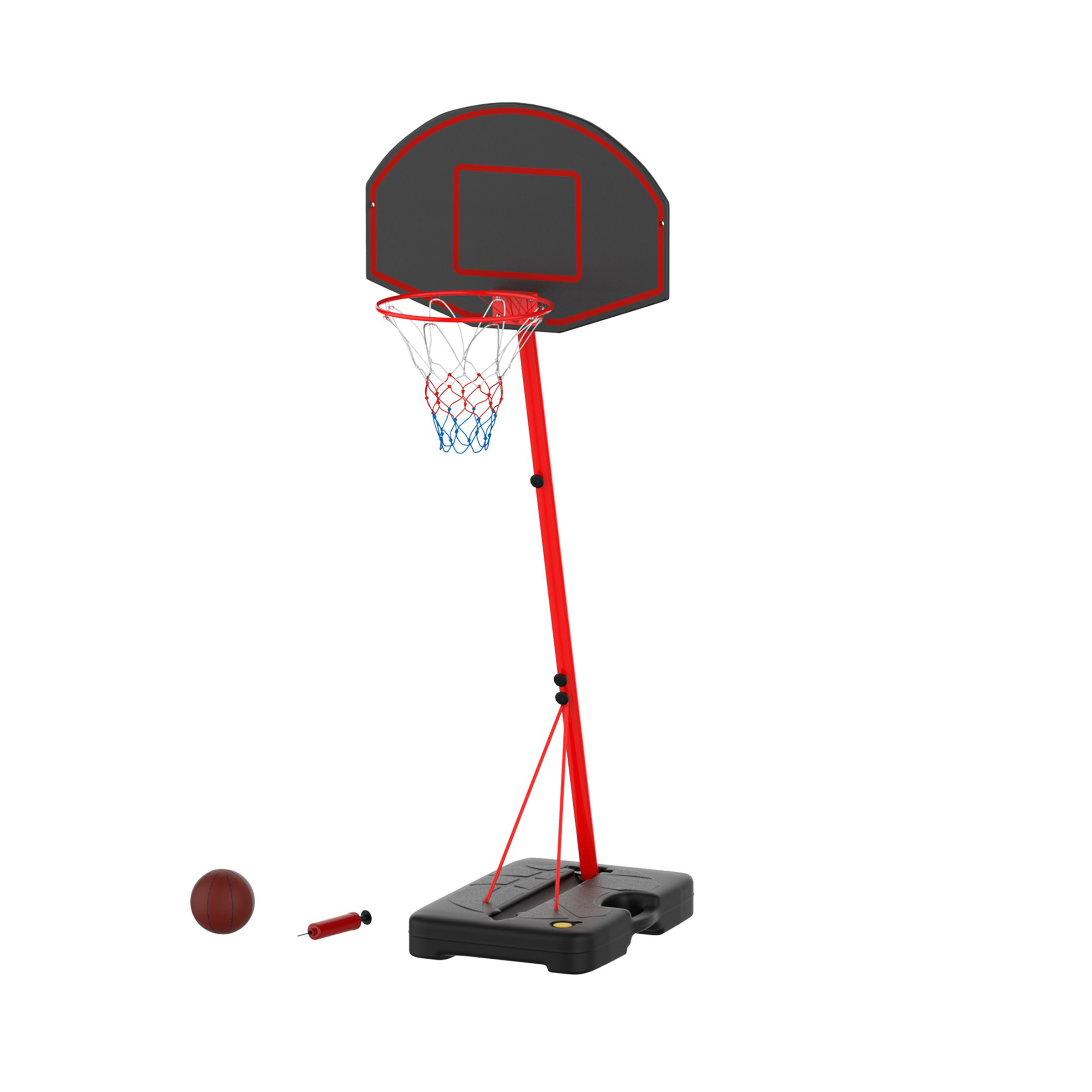 Hey! Play! Junior Portable 41-60″ Adjustable Height Basketball Hoop with Ball