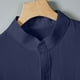 thumbnail image 4 of pstuiky camisetas para hombre, Camisa informal de manga corta con cuello alto, bolsillos y botones de color liso para hombre camisas casuales para hombre l, 4 of 9