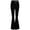 Black-M, variant on Stylish Women's Faux Leather Flared Pants with Stretch Waistband Shinning Metallic Wide Leg Bootcut Trousers Clubwear