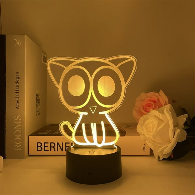 La luz nocturna LED 3D Legends of Luoxiaoheis cambia de color