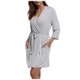 thumbnail image 1 of 2023 Summer Womens Bathrobe Absorbent Towel Soft Comfortable Home Spa Robe Pajamas, 1 of 4