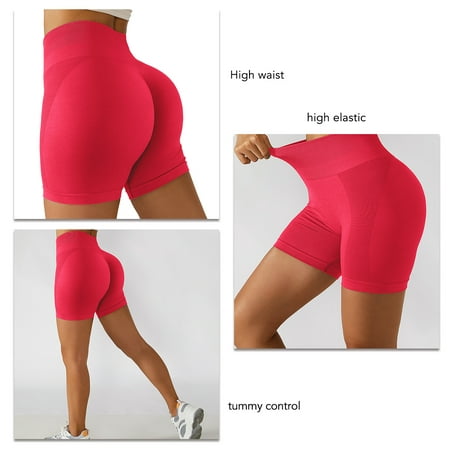 Shorts de Yoga Taille Haute pour Femmes, Shorts de Fitness pour