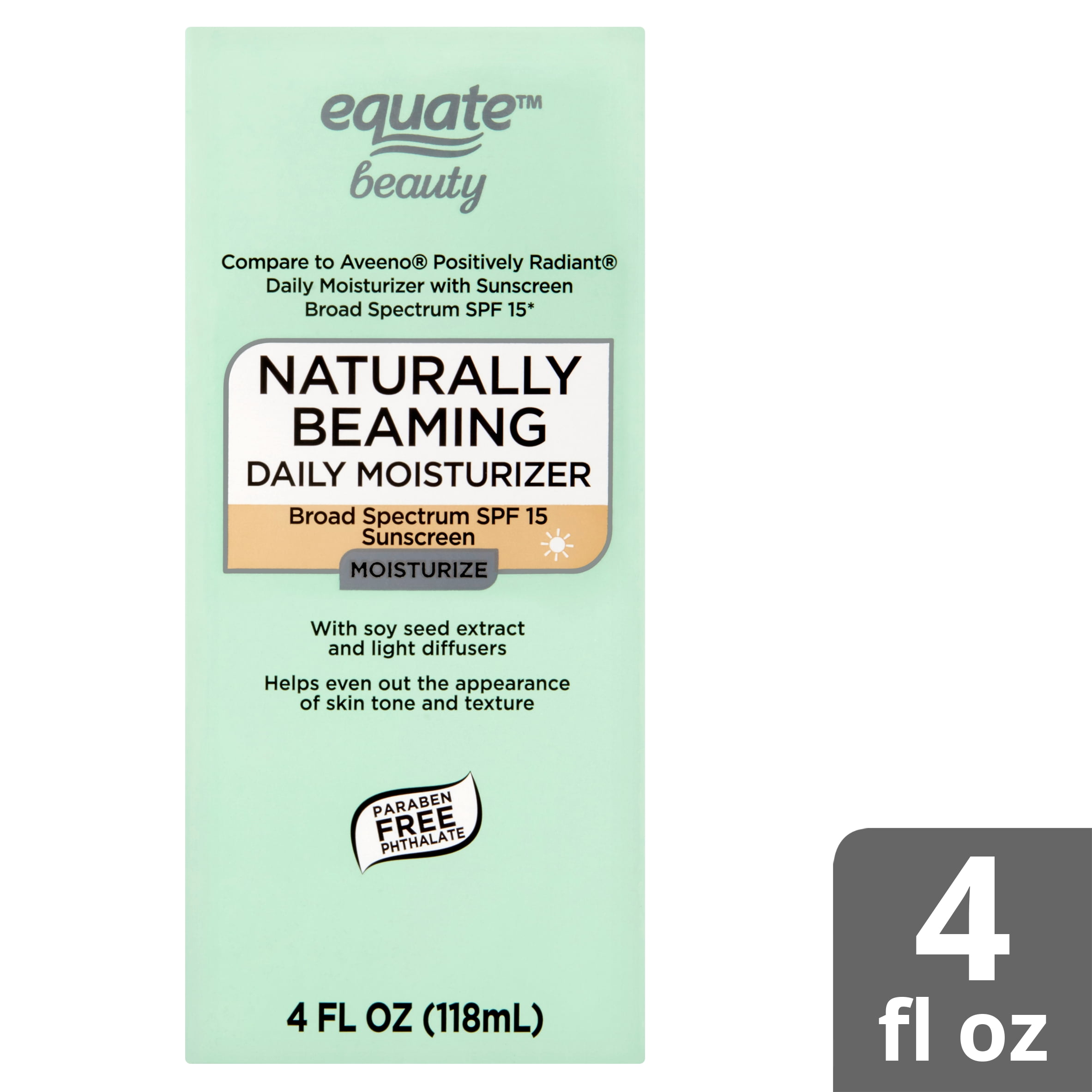 equate naturally beaming daily moisturizer