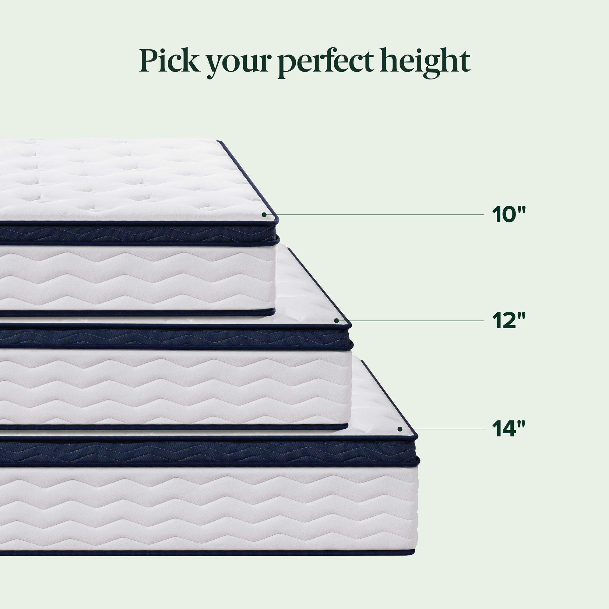 Zinus 10" Pocket Coil Euro Top Hybrid Mattress, Queen