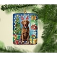 thumbnail image 2 of Carolines Treasures DAC7754CO2 3.4 x 2.6 in. Chesapeake Bay Retriever Christmas Reindeer Porcelain Ornament, 2 of 3