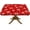 Red Xmas Square Fitted Table Cover, variant on Christmas Fitted Square Tablecloths, Merry Christmas with Snowflakes Washable Spill Proof Table Cloth, for Indoor Holiday Family Banquet and Outdoor Patio Use, Fit for 36'''' Table, Red