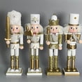 thumbnail image 3 of stanreset 4Pcs 7inch Nutcracker Figure Traditional Chubby Model Courage for Holiday Decorative, 3 of 8