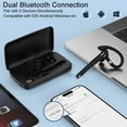 thumbnail image 6 of Bluetooth Headset 5.3,ABCPOW Wireless Headset Noise Cancelling Headphone for iPhone Android Wireless Earpiece Hi-Fi Stereo w/Charging Case 80H Playtime IPX7 Waterproof Handsfree Earphones for Trucker, 6 of 7