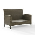 thumbnail image 6 of Crosley Rockport Outdoor Wicker High Back Loveseat in Beige, 6 of 8