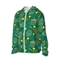 thumbnail image 3 of Goofa Tennis Rackets and Balls Printed Women's UPF 50+ Sun Protection Hoodie Jacket Lightweight Long Sleeve Sun Shirt for Women with Pocket Hiking Outdoor-Small, 3 of 9