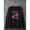 thumbnail image 3 of Abstract Red World Rave Style Sweatshirt Men -Image by Shutterstock, Male x-Large, 3 of 4