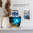 thumbnail image 6 of MUKTIVE Cross Urns for Human Ashes Adult Female - Moon Large Urn for Ashes for Women - 10 Inch Blue Cremation Urns for Father - Mom Urn for Funeral, 6 of 7