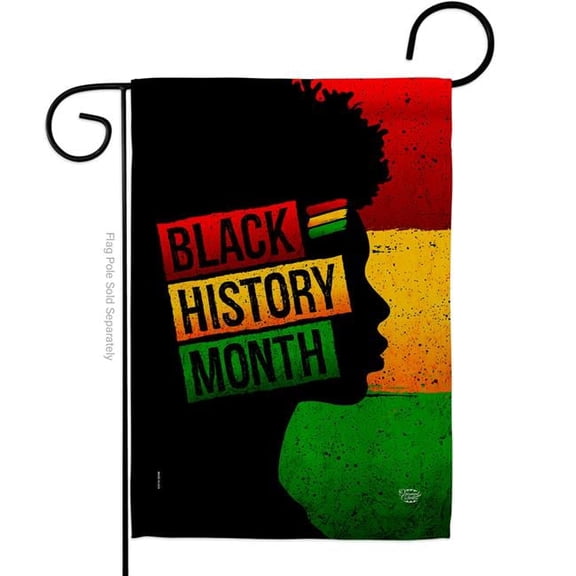 Ornament Collection G192430-BO 13 x 18.5 in. African History Month Garden Flag with Support Cause Double-Sided Decorative Vertical Flags House Decoration Banner Yard Gift
