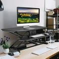 thumbnail image 2 of 31.5" Electric Height Adjustable Standing Desk Converter, Ergonomic One-Touch Button Computer Desk Ergo Riser ADR Fits Single/Dual Monitor - Black, 2 of 9