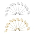 thumbnail image 4 of 10 piezas DIY Rose Bud pegamento en la base hoja solapa Pin Boutonniere Craft Oro Zulema Base del pin del palito de la solapa, 4 of 8