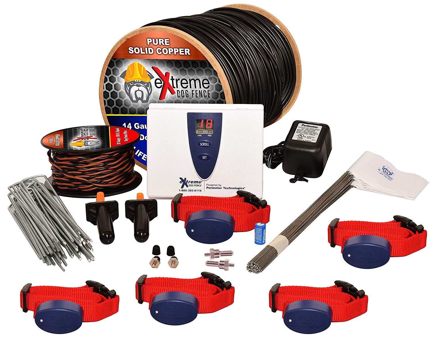 Extreme Dog Fence Electric Dog Fence System for 5 Dogs 500 FT of
